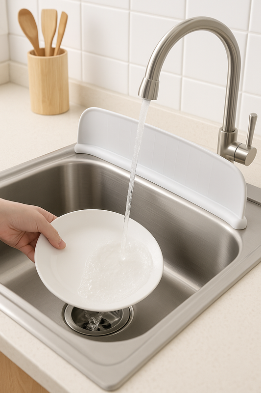 HausMate Silicone Faucet Splash Guard – Counter Protector