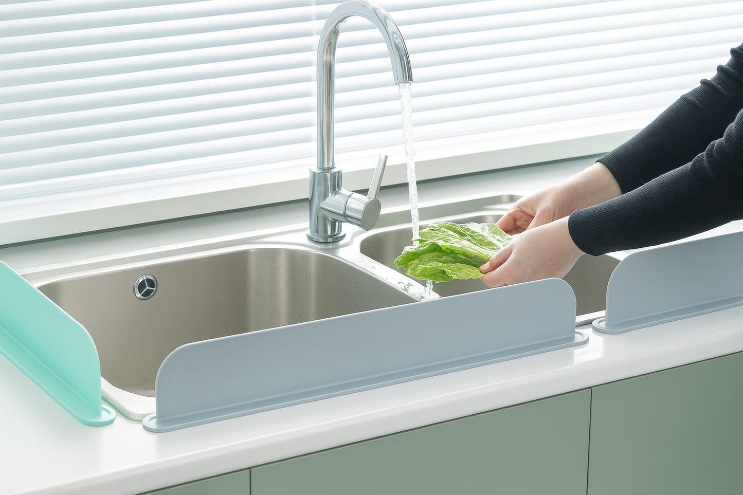 HausMate Silicone Faucet Splash Guard – Counter Protector